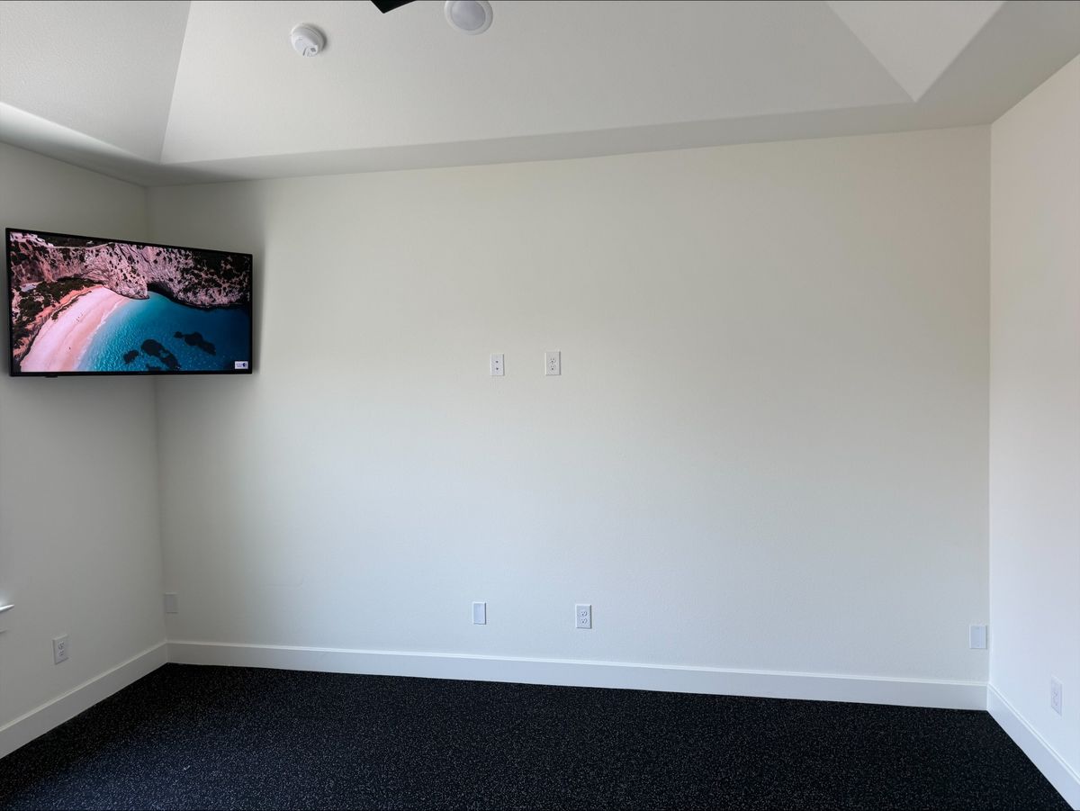 A customer's empty wall